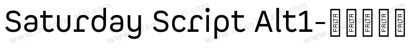 Saturday Script Alt1字体转换